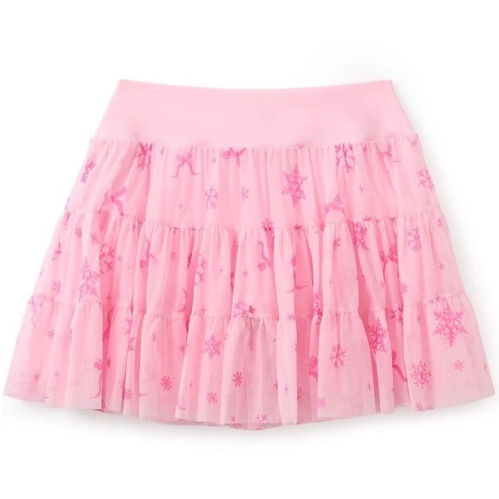 Disney Fantasyland Castle Holiday Mesh Skort Skirt Activewear tulle Pink XS NWT - Picture 4 of 13